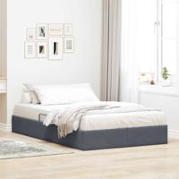 Opslag bed met matras Donkergrijs 120 x 200 cm Fluweel