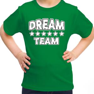 Sport T-shirt jongens/meisjes - Dream team - groen - sportdag - sportkleding voor kinderen