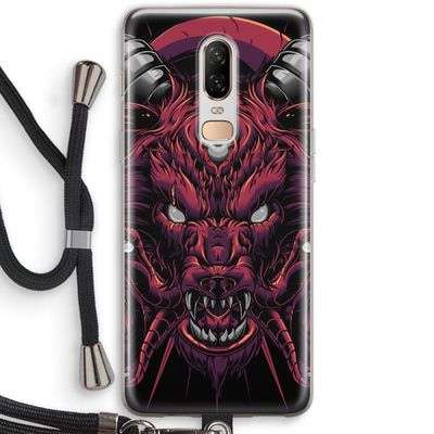 Hell Hound and Serpents: OnePlus 6 Transparant Hoesje met koord