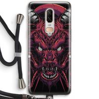Hell Hound and Serpents: OnePlus 6 Transparant Hoesje met koord