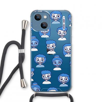 Gezichtjes: iPhone 13 mini Transparant Hoesje met koord