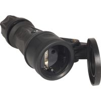 Contrastekker rubber zwart 230V