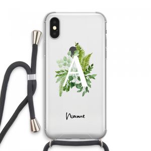 Green Brush: iPhone XS Max Transparant Hoesje met koord