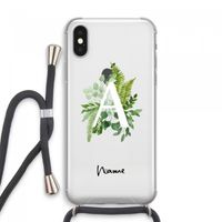 Green Brush: iPhone XS Max Transparant Hoesje met koord