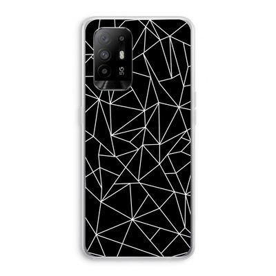 Geometrische lijnen wit: Oppo A94 5G Transparant Hoesje