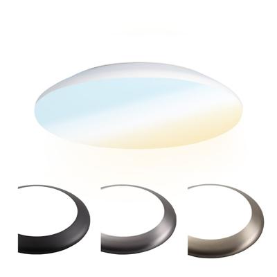 LED Bulkhead - Diameter 25cm - 12W 1300 lumen - CCT Lichtkleur instelbaar - IP65 waterdicht - Vandalismeproof - Plafonniere - Voor binnen en buiten - Chroom