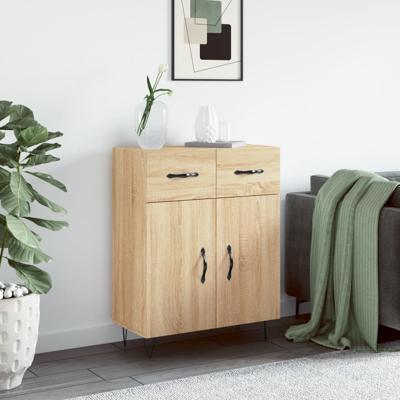 Dressoir 69,5x34x90 cm bewerkt hout sonoma eikenkleurig
