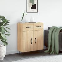 Dressoir 69,5x34x90 cm bewerkt hout sonoma eikenkleurig