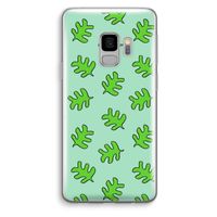 Groene blaadjes: Samsung Galaxy S9 Transparant Hoesje
