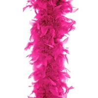 Carnaval verkleed boa met veren - 1x - fuchsia - 180 cm - 45 gram - Glitter and Glamour