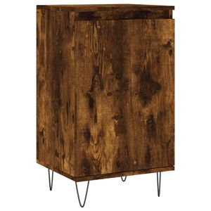 The Living Store Dressoir - Gerookt Eiken - 40 x 35 x 70 cm - Metalen Poten