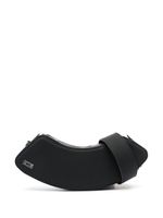 GCDS sac à bandoulière en cuir à design incurvé - Noir