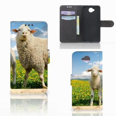 Microsoft Lumia 650 | Telefoonhoesje | Met pasjeshouder | Schaap en Lammetje