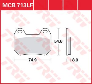 TRW Remblokken, en remschoenen voor de moto, MCB713 Allround organisch