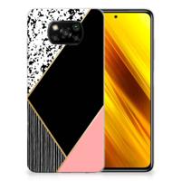 Xiaomi Poco X3 | Poco X3 Pro | TPU Hoesje | Zwart Roze Vormen