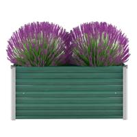 VidaXL Plantenbak verhoogd 100x40x45 cm gegalvaniseerd staal groen