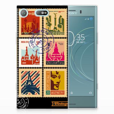 Sony Xperia XZ1 Compact | Silliconen Back Cover | Postzegels