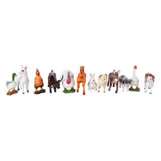Kids Globe miniatuur boerderijdieren figuurtjes 8 cm