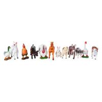 Kids Globe miniatuur boerderijdieren figuurtjes 8 cm