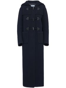 Prada manteau en velours à boutonnière - Bleu