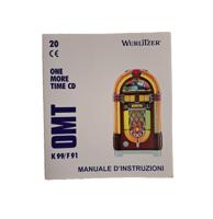 Wurlitzer One More Time K99/F91 CD Jukebox Operating Instructions Manual - Italian