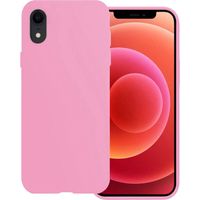 Basey iPhone XR Hoesje Roze Siliconen - iPhone XR Case Back Cover Roze Siliconen - iPhone XR Hoesje Siliconen Hoes Roze