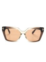 TOM FORD Eyewear lunettes de soleil Wiona à monture papillon - Marron - thumbnail