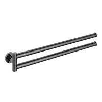 Hotbath &MORE Handdoekhouder draaibaar PBP Gepolijst Zwart PVD (BAA15PBP)