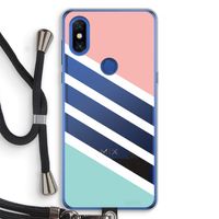 Strepen pastel: Xiaomi Mi Mix 3 Transparant Hoesje met koord