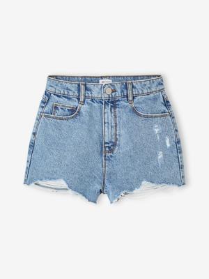 Spijkerbroek met een vintage look voor meisjes JONEN middenblauw