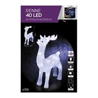 Kerstverlichting LED rendier - 45,5 cm - 40 lampjes - verlichte dieren figuren - thumbnail