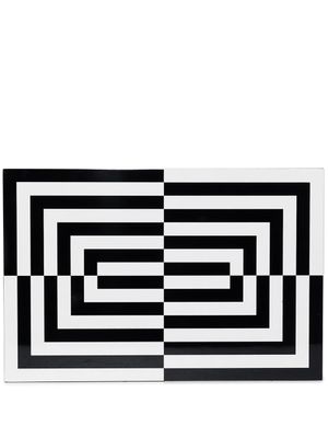 Jonathan Adler grande boîte Op Art à fini laqué - Noir