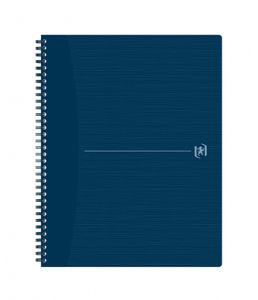 Oxford Origin spiraalschrift, ft A4+, 140 bladzijden, geruit 5 mm, blauw