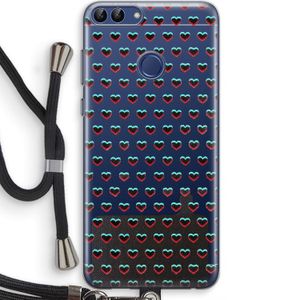 Hartjes: Huawei P Smart (2018) Transparant Hoesje met koord