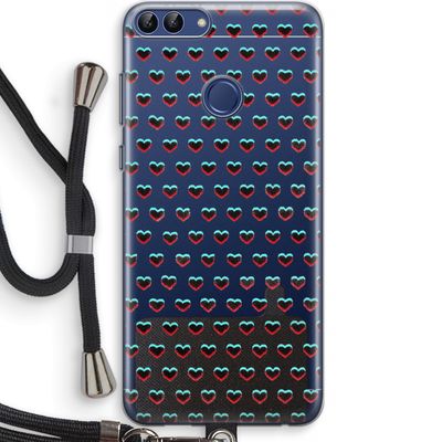 Hartjes: Huawei P Smart (2018) Transparant Hoesje met koord