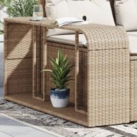 VidaXL Opbergschappen 2 st poly rattan beige