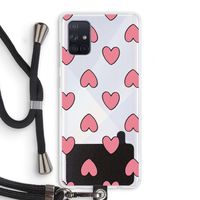 Ondersteboven verliefd: Samsung Galaxy A71 Transparant Hoesje met koord