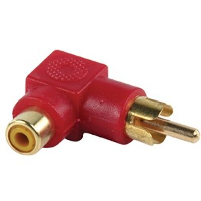 Stereo-Audio-Adapter 90° Haaks RCA Male - RCA Female Adapter