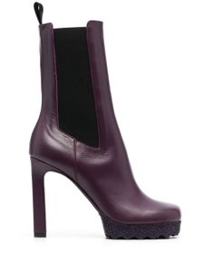 Off-White bottines chelsea à semelle épaisse - Violet