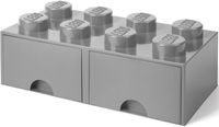 LEGO Opberglade lego brick 8 grijs LEGO Opberglade lego brick 8 grijs