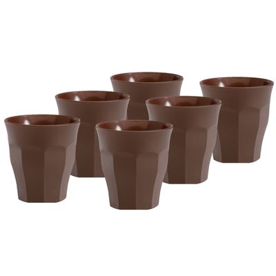 Set van 6x stuks koffie/espresso glazen bruin 90 ml Picardie Set van 6x stuks koffie/espresso glazen bruin 90 ml Picardie