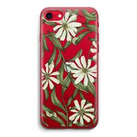 Wit bloemenpatroon: iPhone SE 2020 Transparant Hoesje