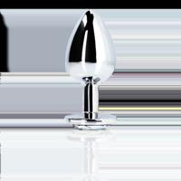 Ouch! by Shots Ronde Edelsteen Anale Plug - Klein - Zilver/Diamant