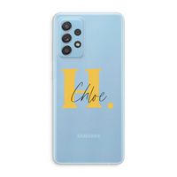 Amber Script: Samsung Galaxy A73 Transparant Hoesje