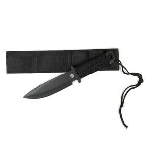 Survival mes met nylon hoes zwart 27 cm   -