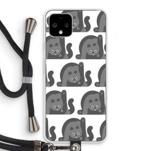 Cats: Pixel 4 Transparant Hoesje met koord
