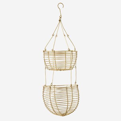 Hangende opbergmand goud Madam Stoltz Hangende opbergmand goud Madam Stoltz