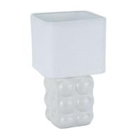 Bureaulamp Versa Wit Linnen Keramisch 16 x 29 cm