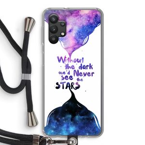 Stars quote: Samsung Galaxy A32 5G Transparant Hoesje met koord