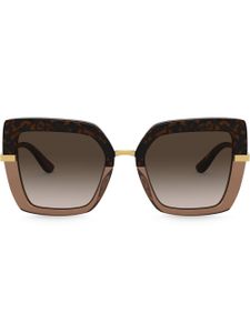 Dolce & Gabbana Eyewear lunettes de soleil Half Print à monture oversize - Vert